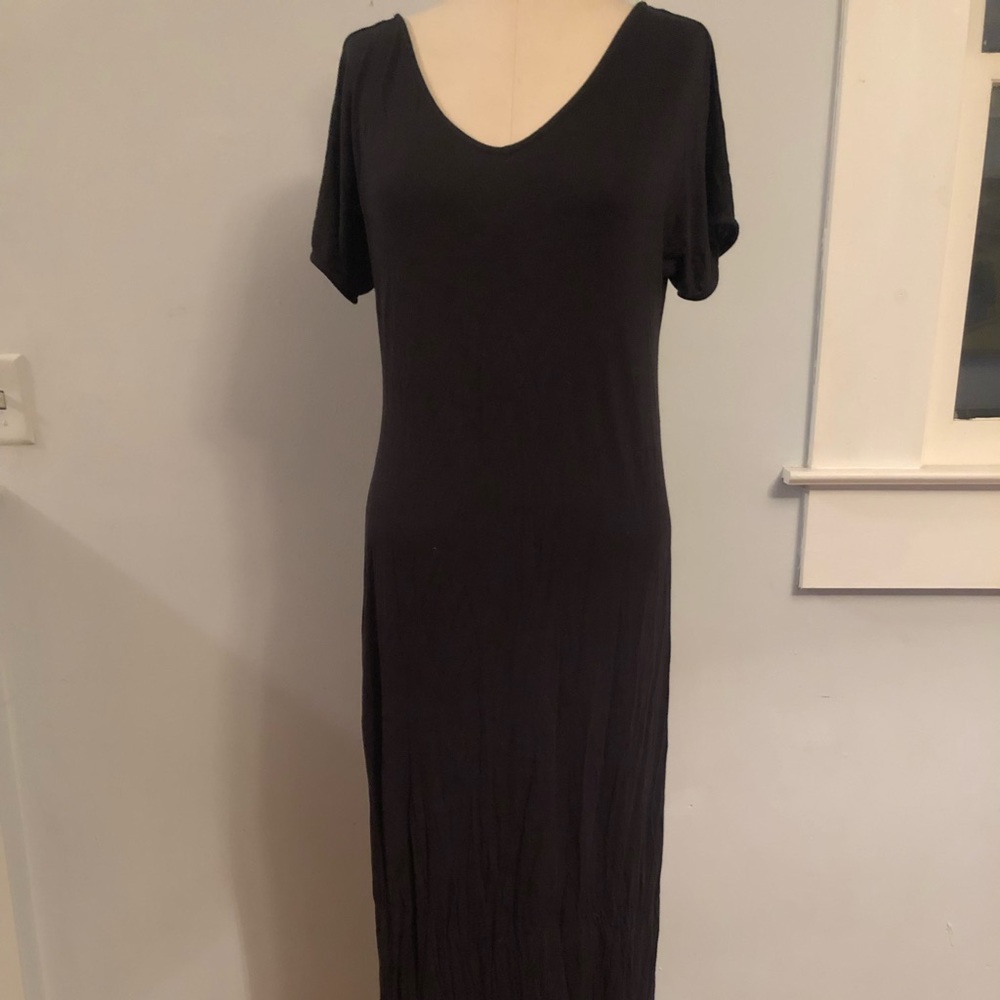 Full length black banana republic dress
